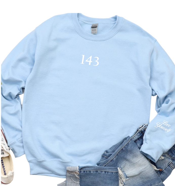 HOT MOM'S CLUB - LIGHT BLUE CREWNECK - UNISEX