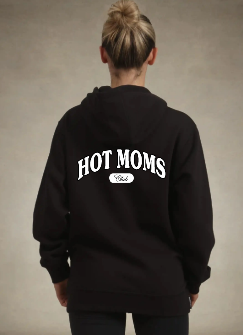 HOT MOMS CLUB - UNISEX - BLACK HOODIE