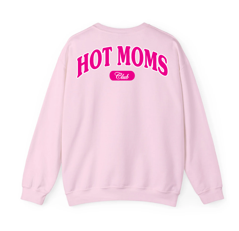HOT MOMS LIGHT PINK - CREWNECK SWEATSHIRT - UNISEX